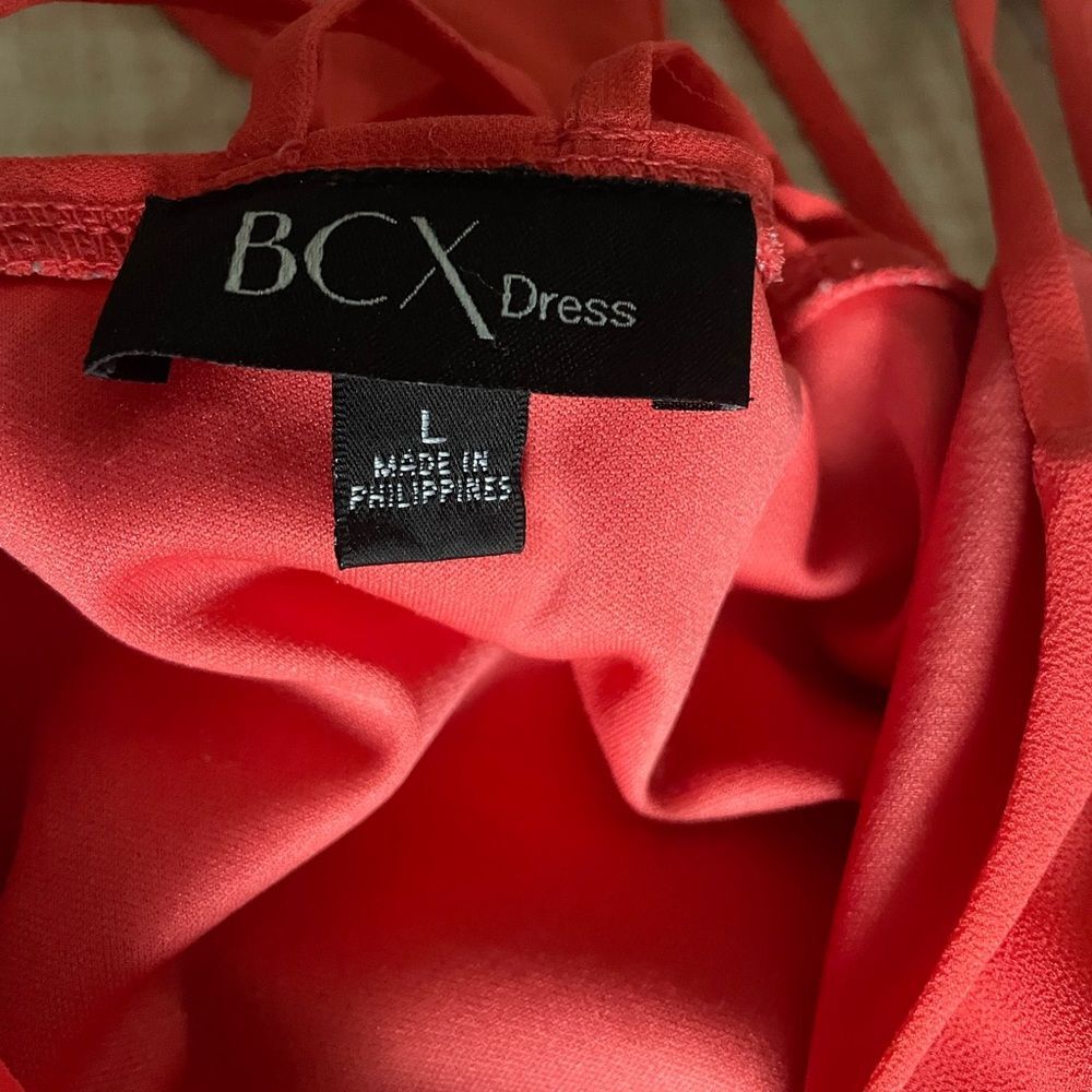 BCX Vibrant Coral Dress Size Large - Picture 3 of 3